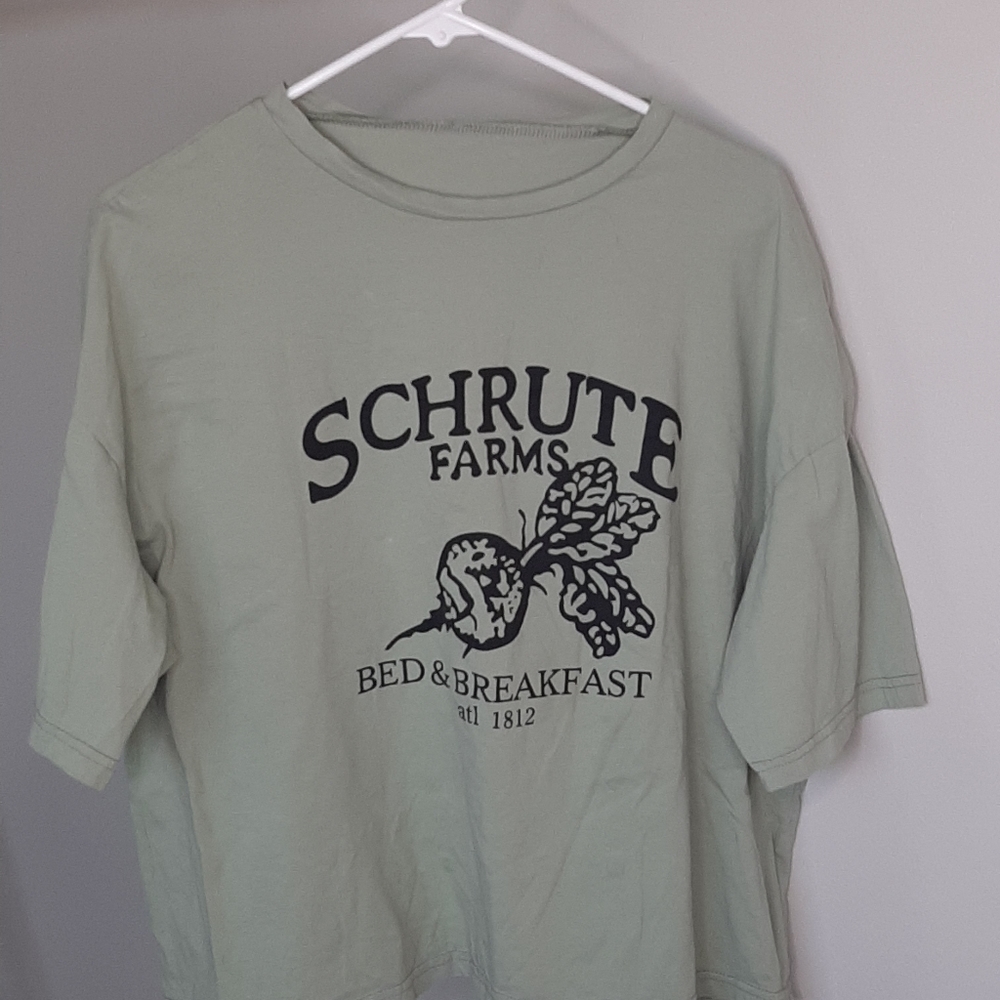 Shrute farms green oversized tee